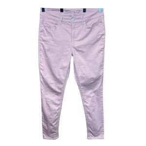 Seven7 Pink Tummyless High Rise Skinny Stretch Jeans 5 Pockets Womens Size 14